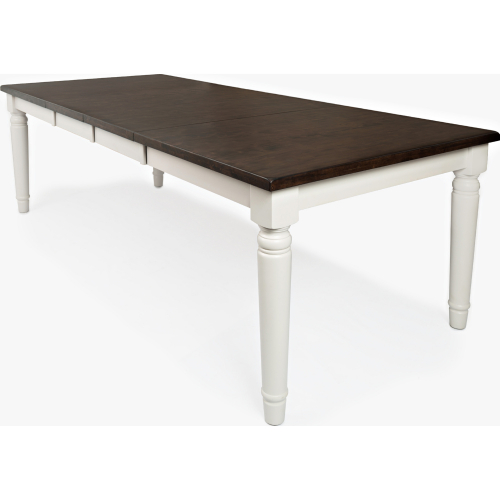 Orchard Park 60" Extension Dining Table in Dark Wood & Light Grey